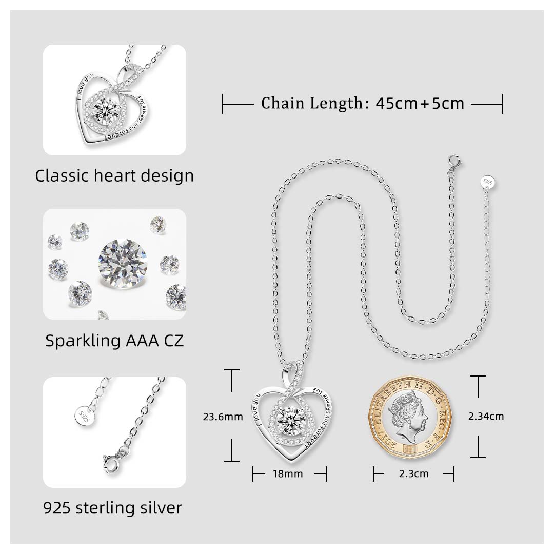 Ti Amo Heart Silver Necklace