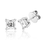 Twin claw 4 claw 6mm Asscher cut stud Earrings