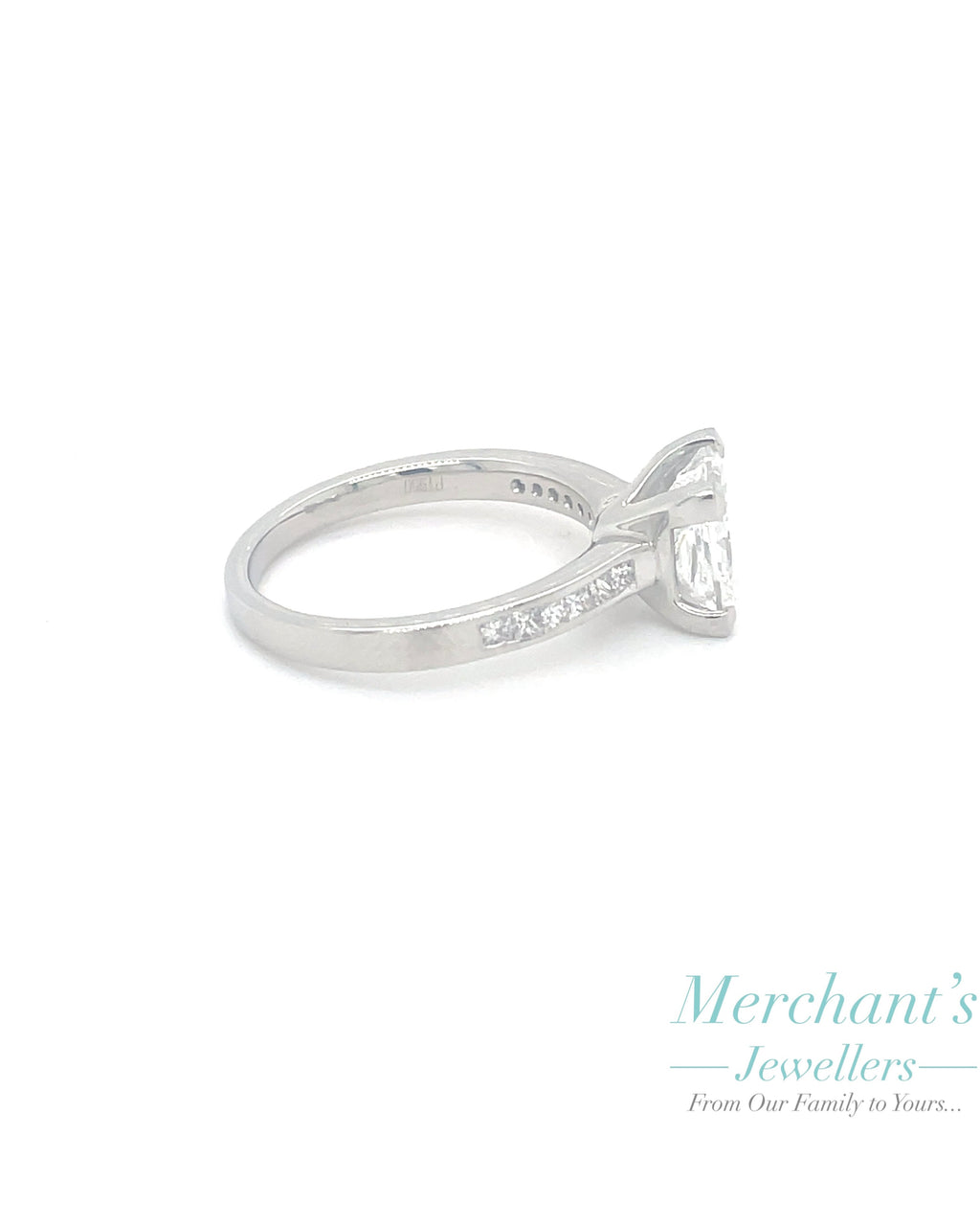 Platinum 2.29tct Princess Cut LAB Diamond Ring - GIA CERTIFIED