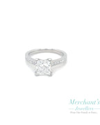 Platinum 2.29tct Princess Cut LAB Diamond Ring - GIA CERTIFIED