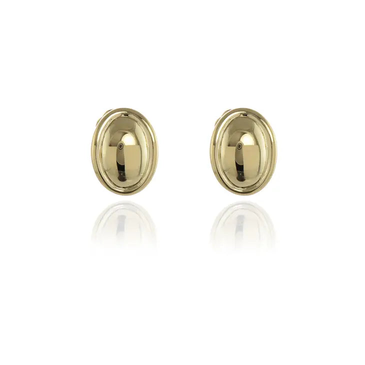 Vega Gold Polished Clip On Earrings