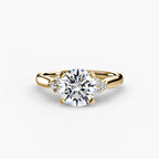 Solitaire with Cluster Shoulders 2