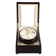 Load image into Gallery viewer, Double Watch Winder Mahogany Wood &amp; Cream
