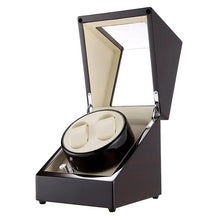 Load image into Gallery viewer, Double Watch Winder Mahogany Wood &amp; Cream
