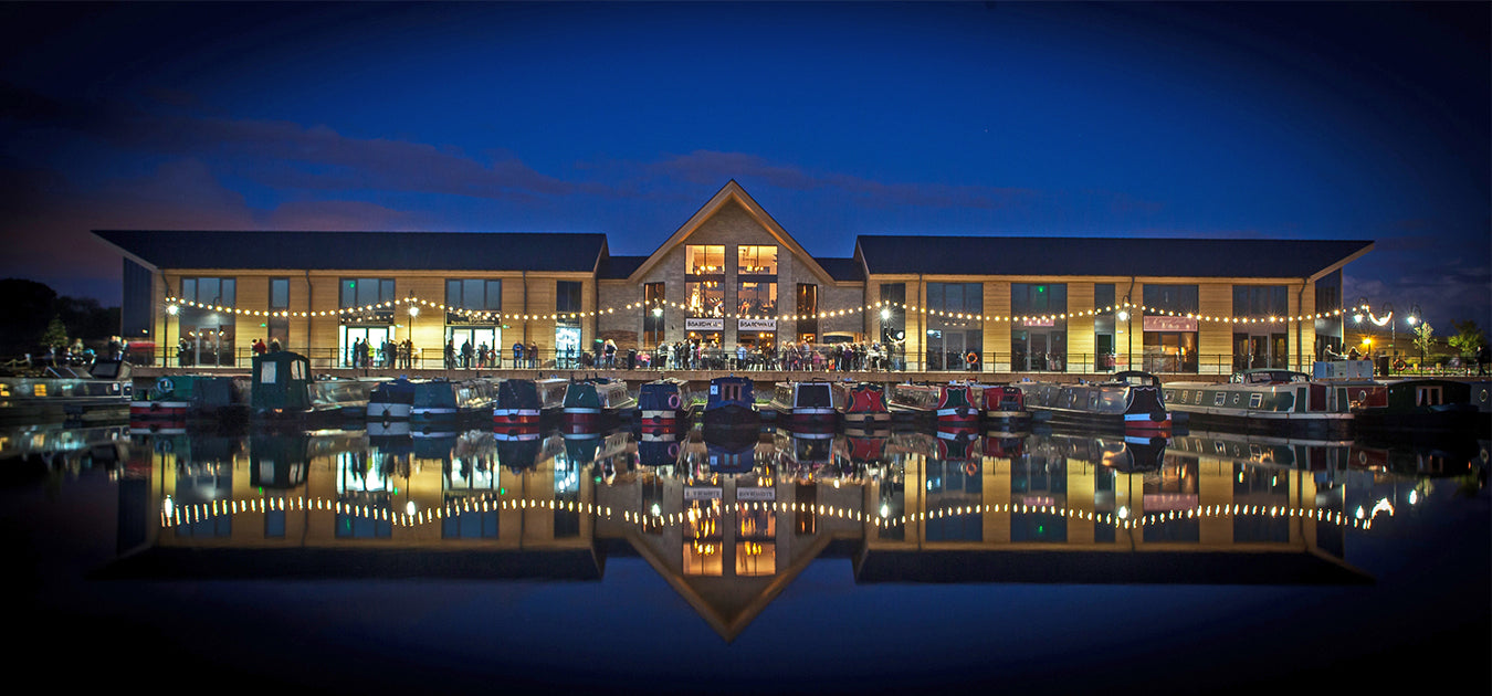Mercia Marina at Night, Derbyshire, Merchant's Jewellers. Mercia Marina Shop • Eat • Stay • Explore • Experience