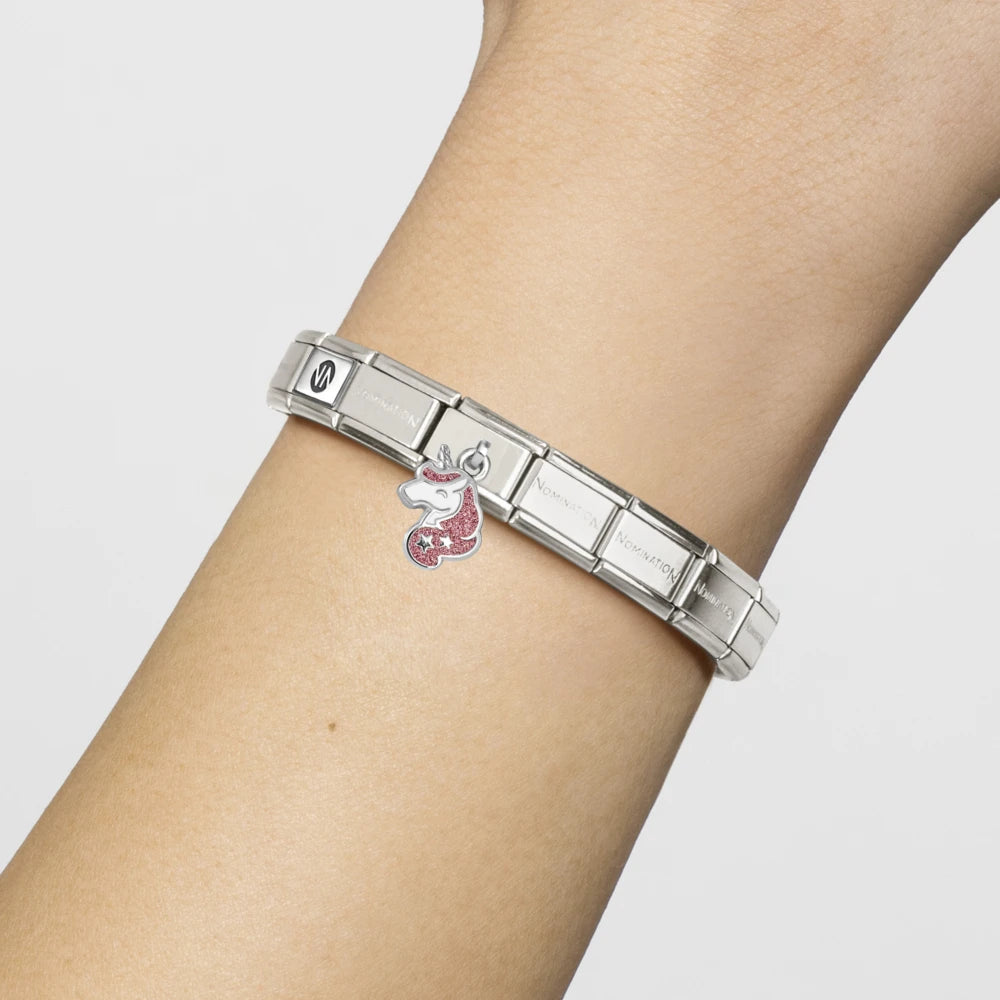 Nomination Silver and Pink Unicorn Charm