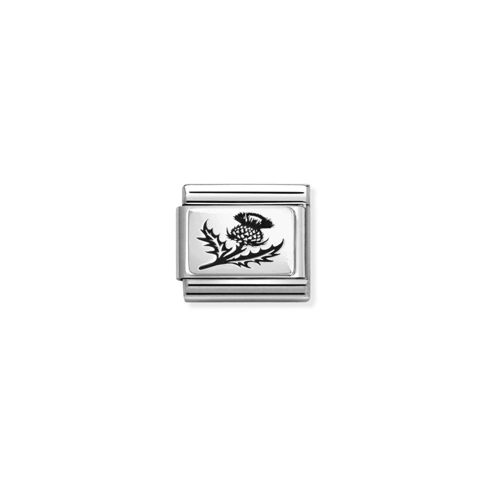 Nomination Classic PLATES Silver Thistle Charm