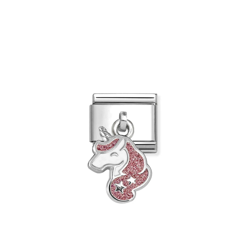 Nomination Silver and Pink Unicorn Charm