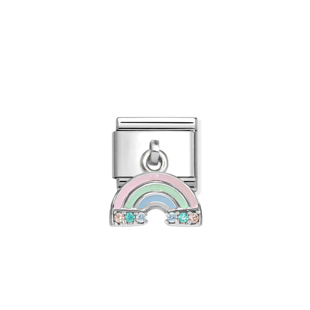 Nomination Rainbow with Coloured CZ Charm