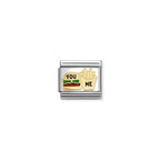 Nomination Classic 18k gold Burger and Fries Charm