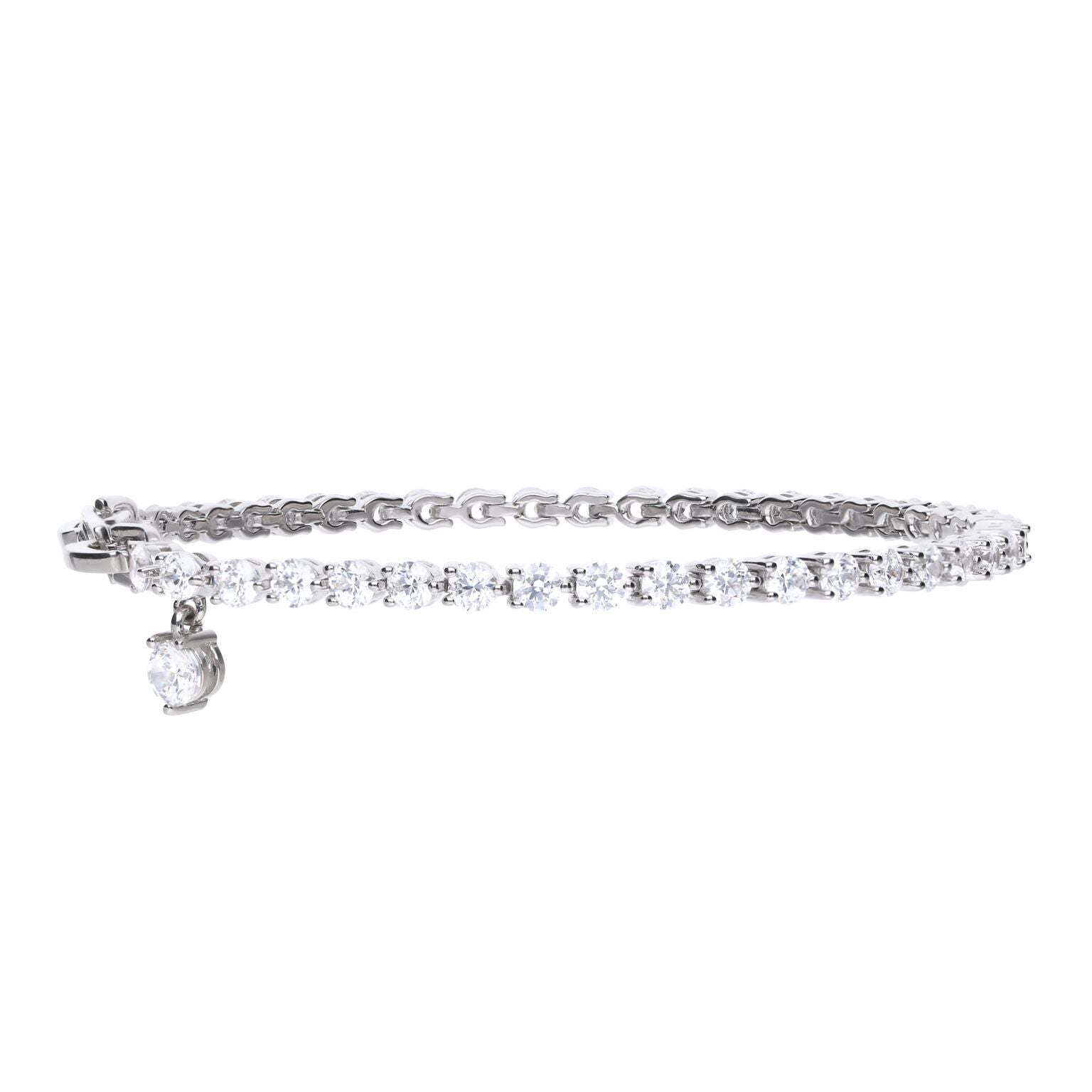 Small Zirconia Charm Tennis Bracelet B5085