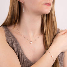 Load image into Gallery viewer, Silver Trace Chain Necklace With Shell Pearl
