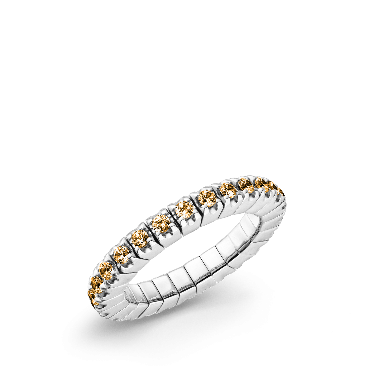 Dazzling Colour Flex ring 2.5mm Champagne 925 Silver