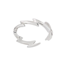 Load image into Gallery viewer, Silver Lightning Bolt Stacking Ring
