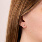 4mm Four Claw Solitaire Diamonfire Zirconia Stud Earrings E6298