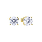 Diamonfire 0.75ct Zirconia 24ct Gold Plated Solitaire Earrings