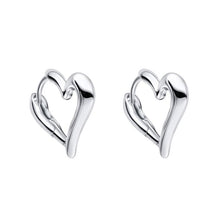 Load image into Gallery viewer, Open Heart Hoop Earrings
