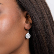 Load image into Gallery viewer, Ripple Texture Round Disc Drop Earrings
