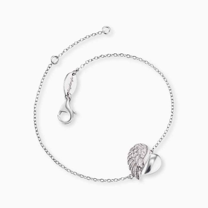 Silver Heart-wing Bracelet