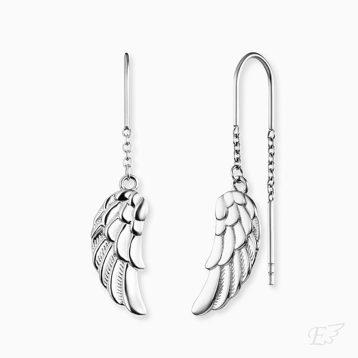 Silver Flying Wings Earrings