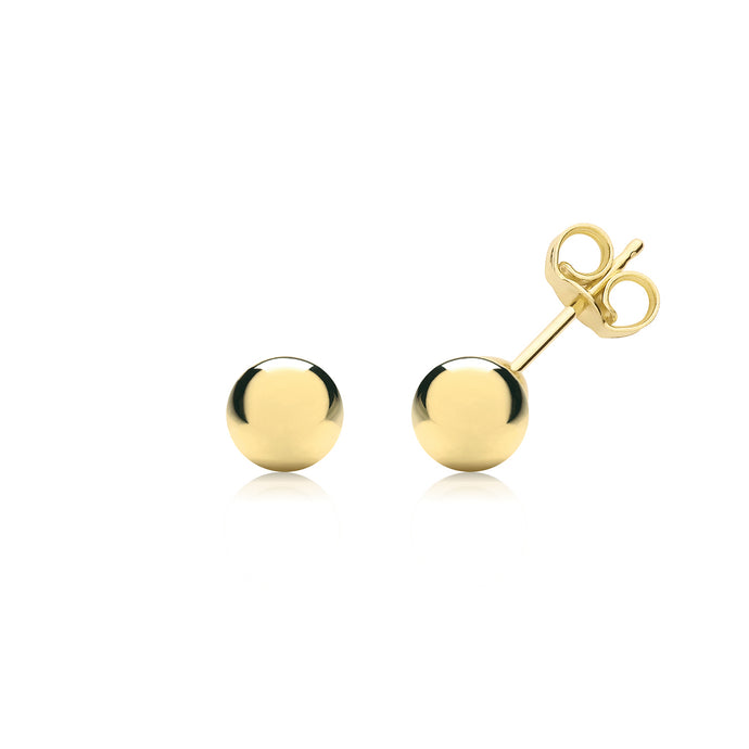 9ct Gold 5mm Ball Stud Earrings