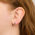 9ct White Gold Sapphire & Diamond Earrings