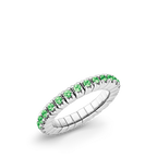 Dazzling Colour Flex ring 2.5mm Green 925 Gold Plated