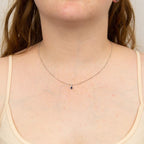 9ct White Gold Sapphire & Diamond Necklace