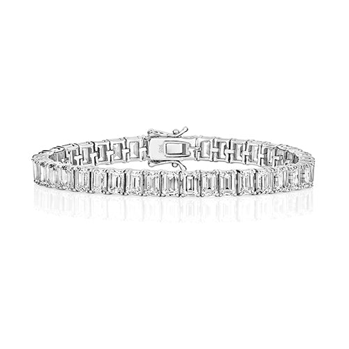 Emerald cut claw set  Tennis bracelet