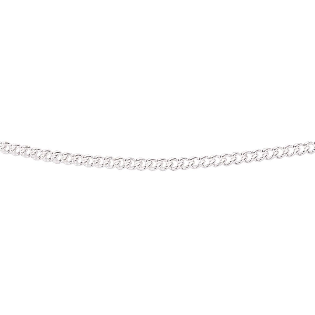 Silver Curb Chain With Extender 56cm-61cm