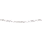 Silver Curb Chain With Extender 56cm-61cm