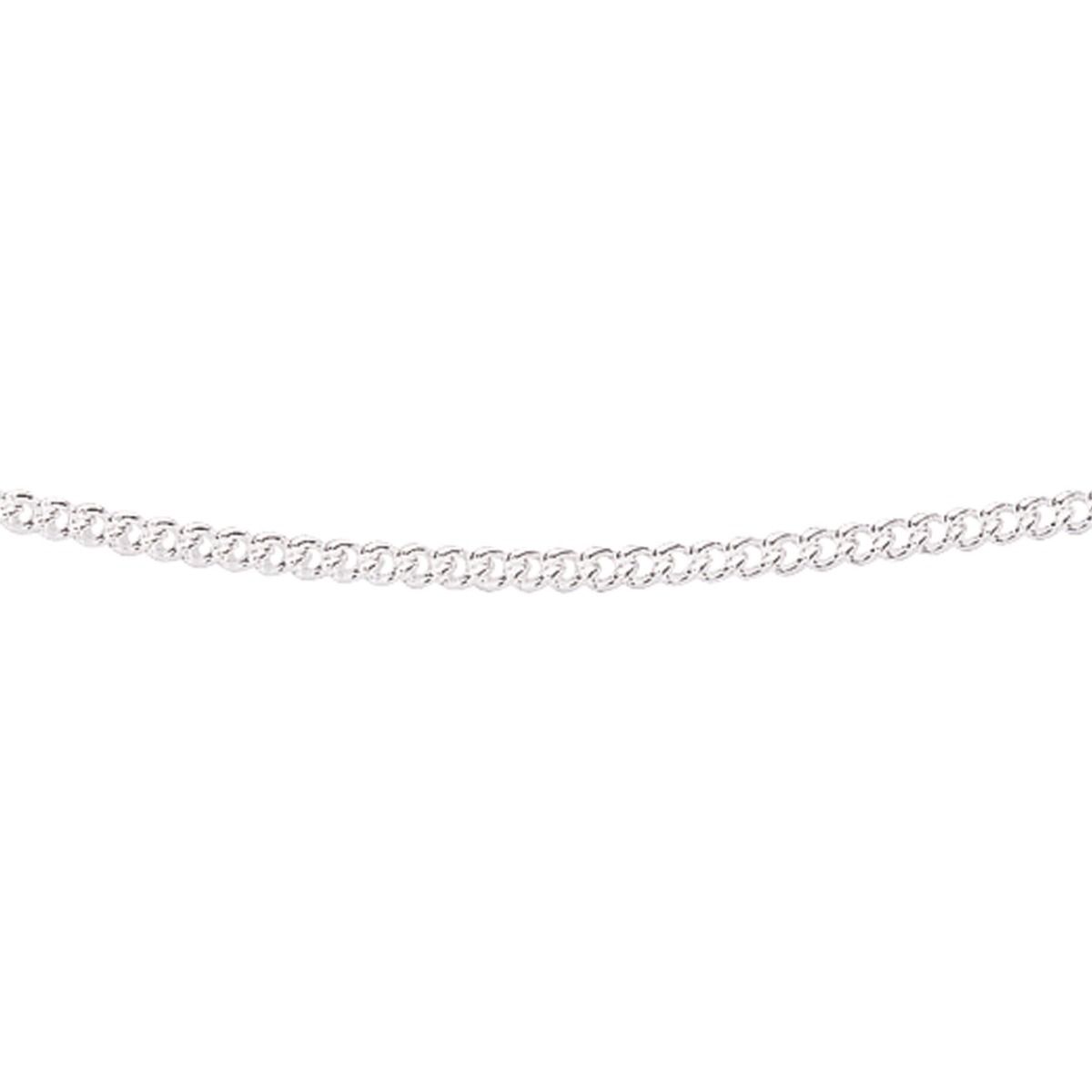 Silver Curb Chain With Extender 56cm-61cm