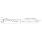 Silver Curb Chain With Extender 56cm-61cm