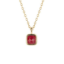 Load image into Gallery viewer, Semi-Precious Birthstone Necklace with Diamond Tag
