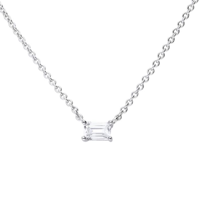Diamonfire Floating Baguette Zirconia Necklace N4552