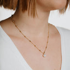 Trace Chain Necklace With Shell Pearl