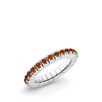 Dazzling Colour Flex ring 2.5mm Orange Red 925 Silver