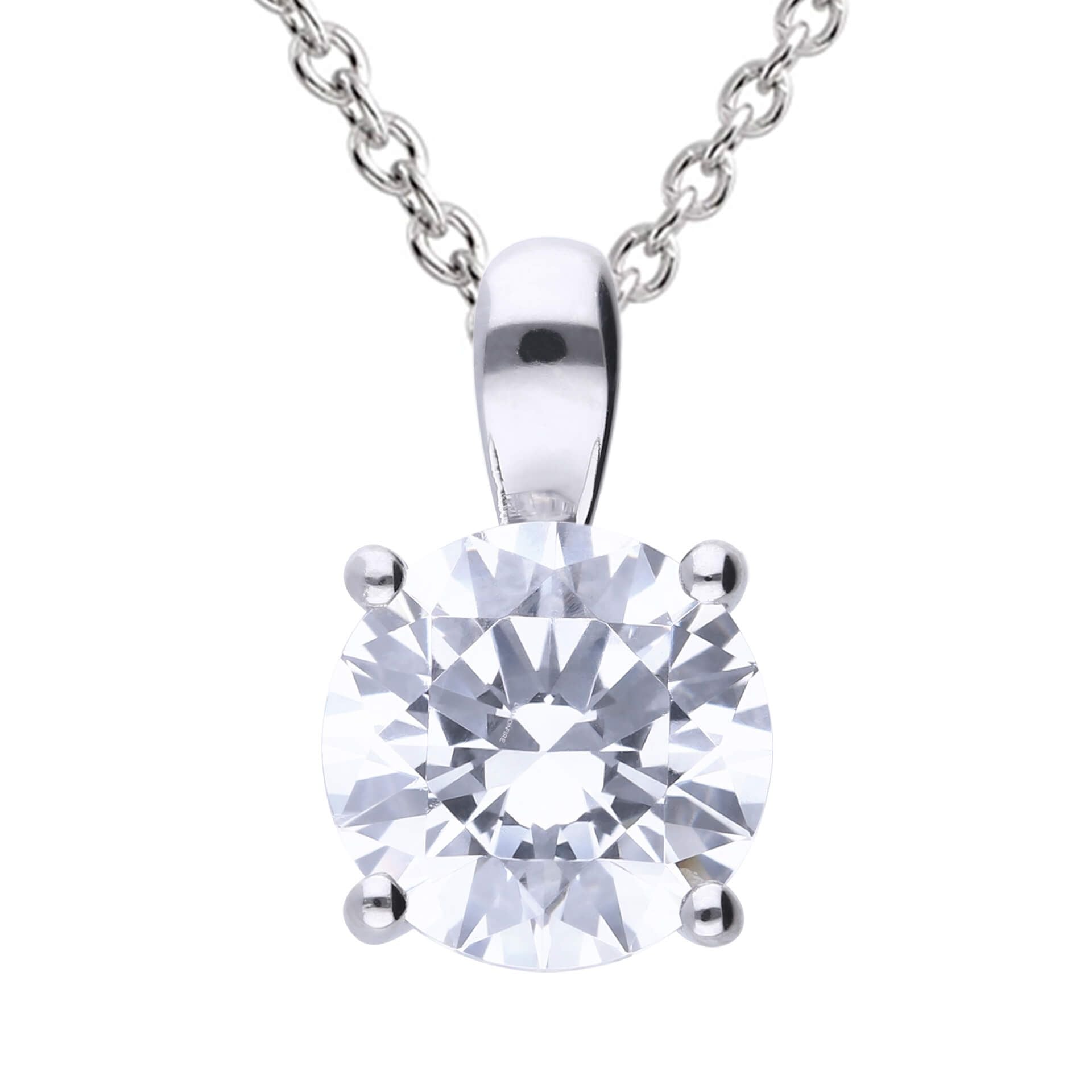 Diamonfire Four Claw 2ct Pendant With l Zirconia P4920