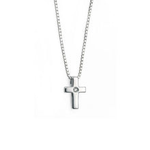Load image into Gallery viewer, Small Cross Pendant with Diamond
