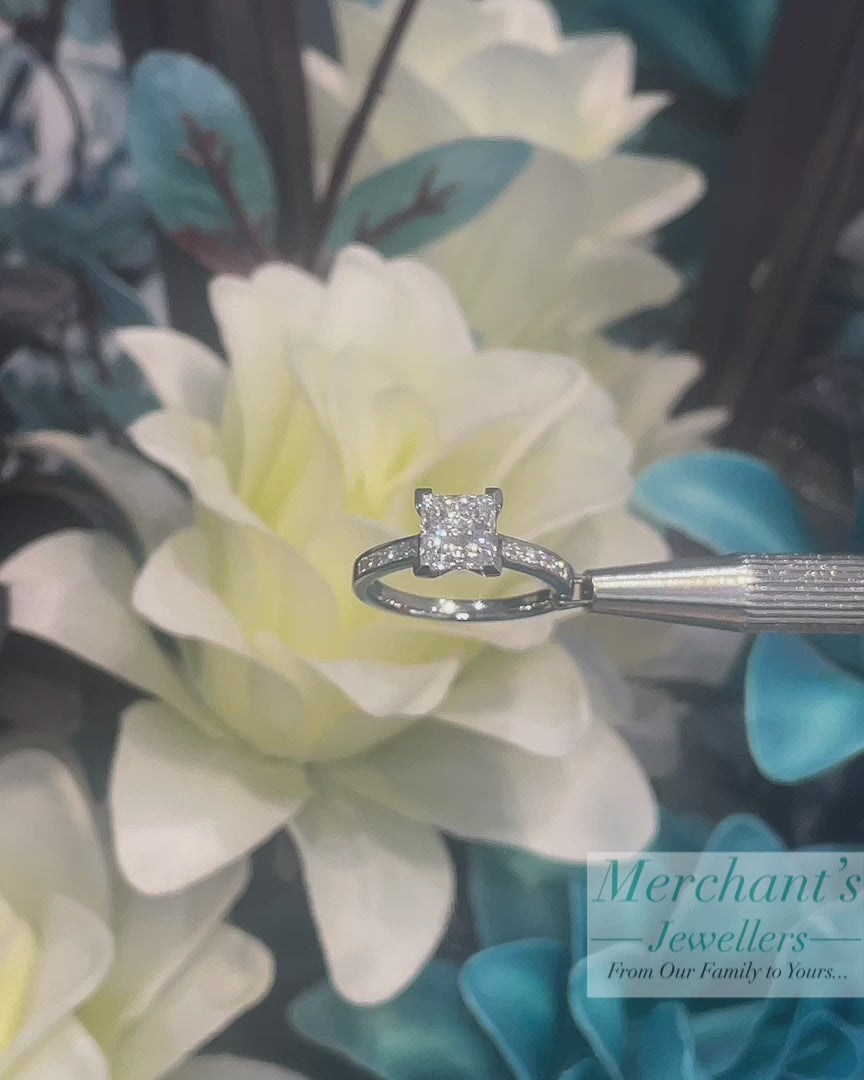 Platinum 2.29tct Princess Cut LAB Diamond Ring - GIA CERTIFIED