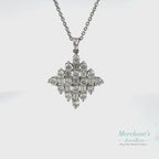 18ct White Gold Round & Baguette Diamond (2.05ct) Pendant