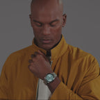 Gents BOSS Strike Stainless Steel Bracelet Watch with Turquoise Dial