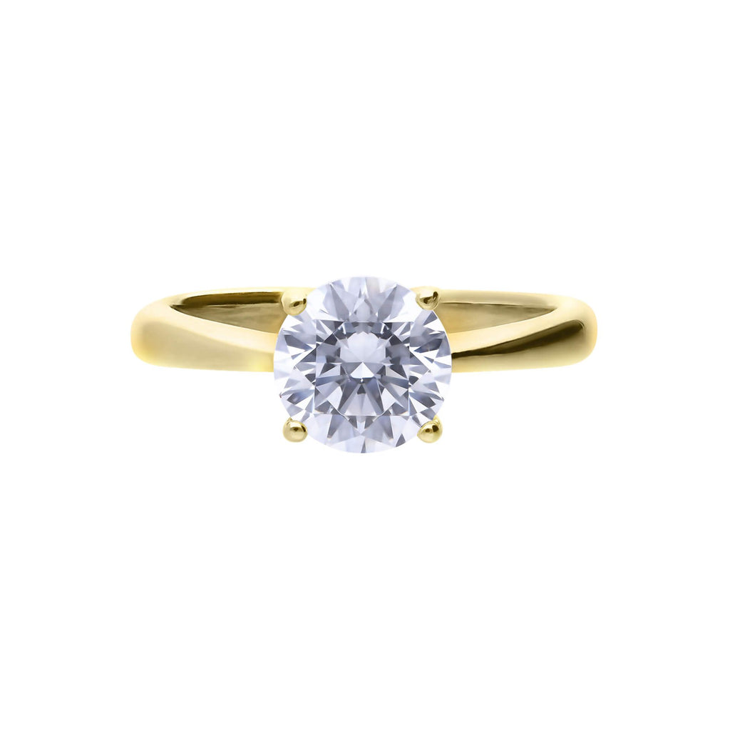 Diamonfire Gold Plated Four Claw 2.00ct Ring