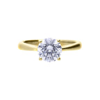 Diamonfire Gold Plated Four Claw 2.00ct Ring