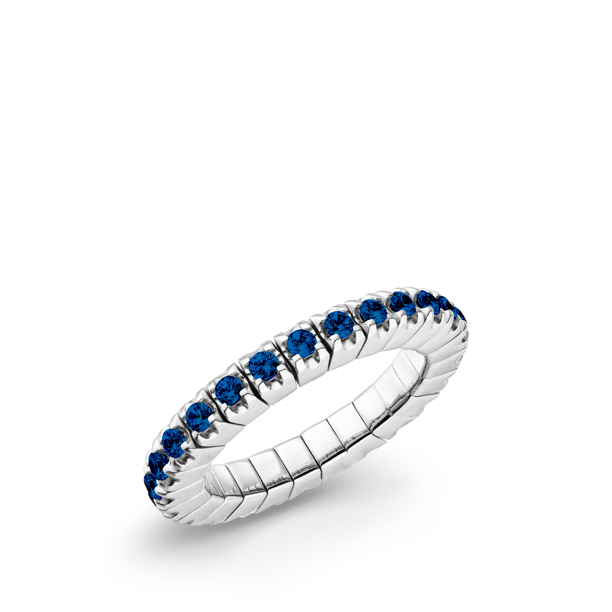 Dazzling Colour Flex ring 2.5mm Saph Blue 925 Silver