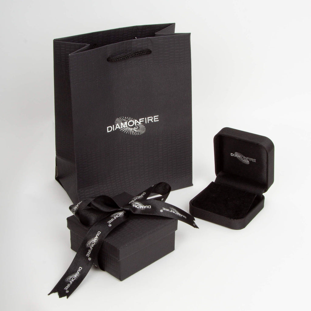 Diamonfire 0.75ct Zirconia 24ct Gold Plated Solitaire Earrings