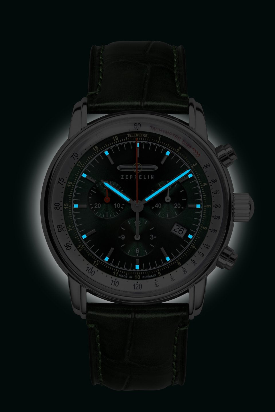 Zeppelin Watch | Green LZ14 Marine | 8888-4
