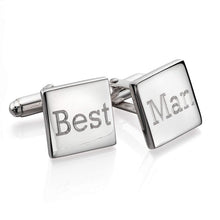 Load image into Gallery viewer, Solid Square Cufflinks (Engravable) V124
