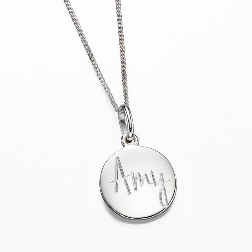 12mm Engravable Disc Pendant P4778