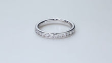 Load and play video in Gallery viewer, 18ct White Gold Diamond Channel Set Half Eternity Band
